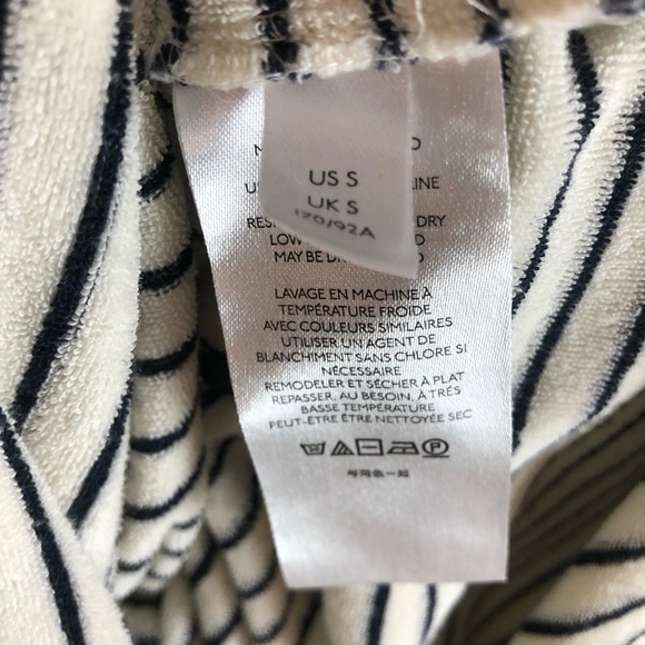 Anthropologie Short Sleeve Terry Stripe Midi Dress - Picture 10 of 10